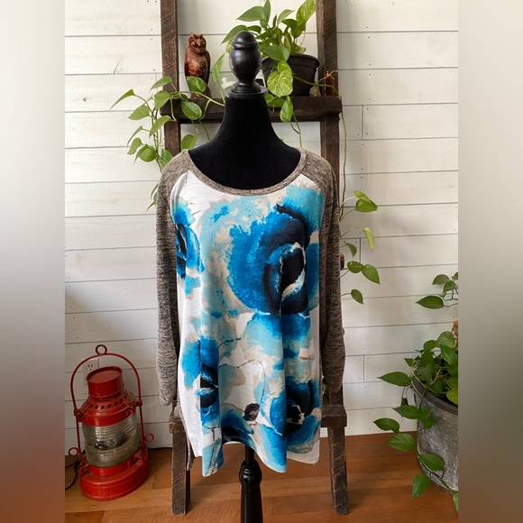 Style & Co: Floral Top Knit Blouse - Picture 16 of 17